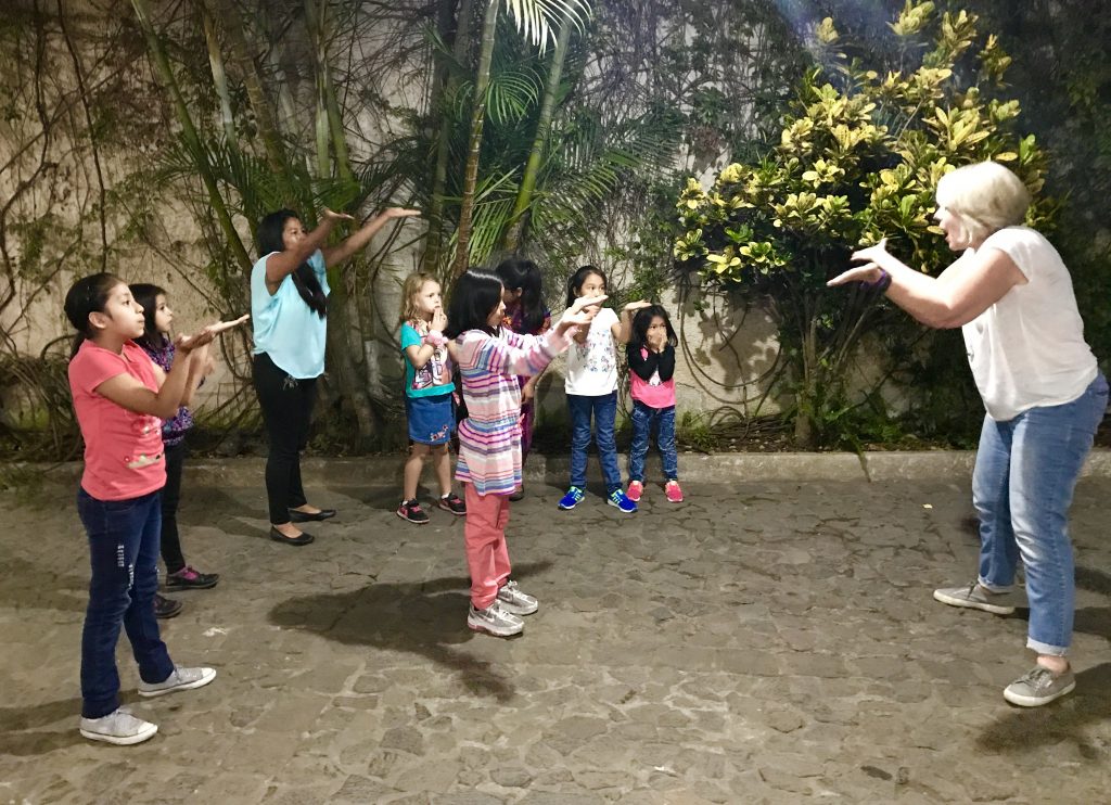 Elizabeth Cole taught Nia, a cardio-dance workout method to the girls in Proyecto Capaz.