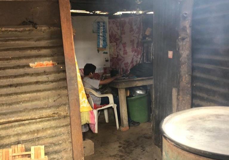 March 15 newsletter Miguel attends school virtually from his home in Guatemala.