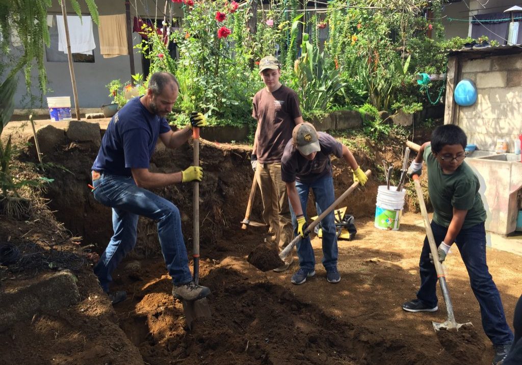 NorthviewBathroom1 Volunteers from Northview Bible Church in Spokane, Washington, dig the foundation of a bathroom for an Escuela Integrada family on Monday, July 31, 2017.
